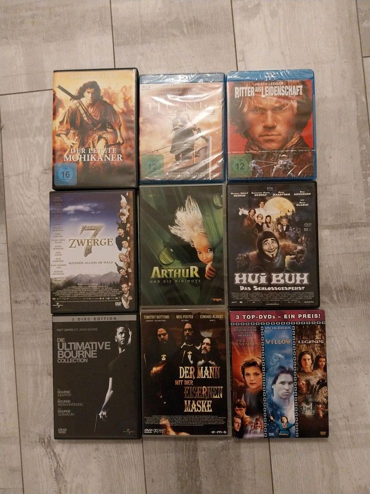 DVD Sammlung 9 Stück, Bourne, 7 Zwerge, Hui Buh, etc. in Liebenburg