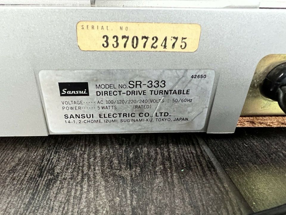 Sansui SR-333 Direct-Drive Turntable Schallplattenspieler in Jesteburg