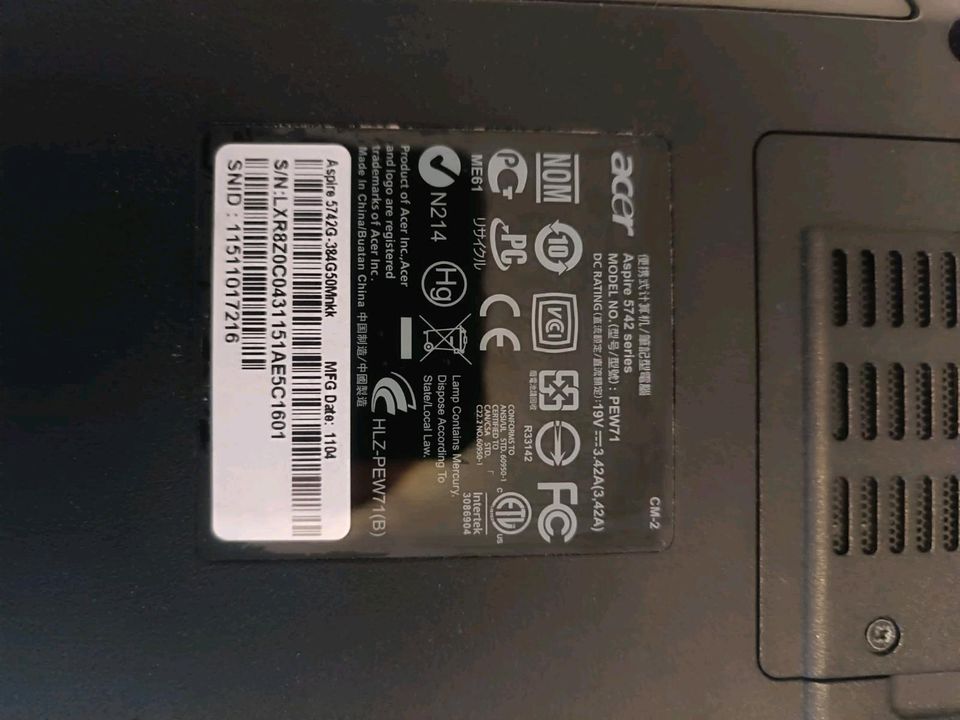 Notebook Acer Aspire 5742G in Baunatal