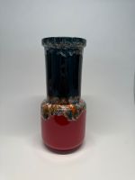 Vase mit Laufglasur in rot, schwarz, bunt Vintage aus Keramik München - Hadern Vorschau