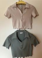 2 süße, leichte Sommer Blusen Gr S, beige und oliv Sachsen-Anhalt - Halle Vorschau