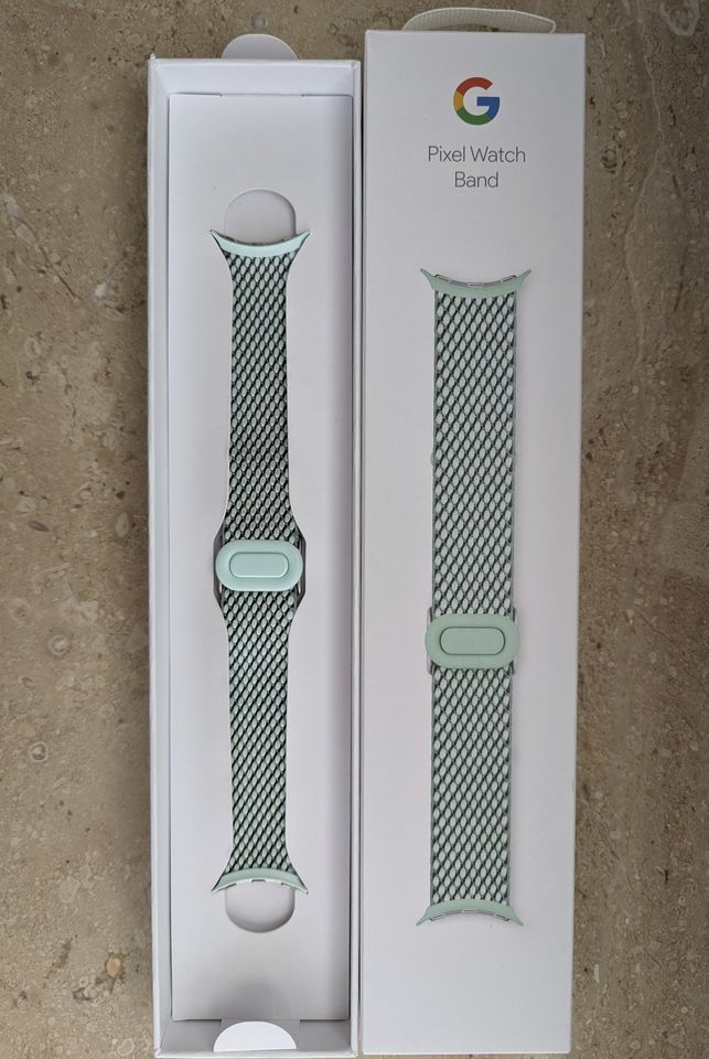 Gewebtes Armband für Google Pixel Watch in Farbe Sage in Chemnitz