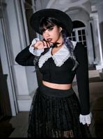 ROMWE Gothic witchy Crop Oberteil Strickjacke Bubikragen neu Brandenburg - Bernau Vorschau