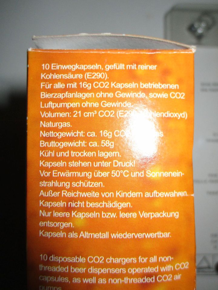 CO2 Kapseln, Kartuschen, 13 Stück, Bier Maxx, Zapfanlage, NEU in Dortmund