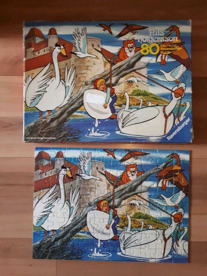 Puzzle Nils Holgersson 80 Teile Ravensburger 1981 in Bogen Niederbay