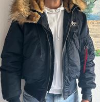 Blaue Alpha Industries Bomberjacke Herren in M mit Kapuze Findorff - Findorff-Bürgerweide Vorschau