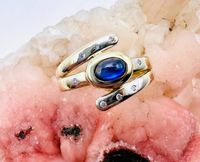 Blue Eye Ring Saphire & Diamant 585.Gelbgold Weissgold 14K. FJV Essen-West - Frohnhausen Vorschau