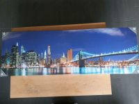 Keilrahmenbild Kunst NEU OVP Brooklyn Blue New York USA 150 x 50 Baden-Württemberg - Heiningen Vorschau