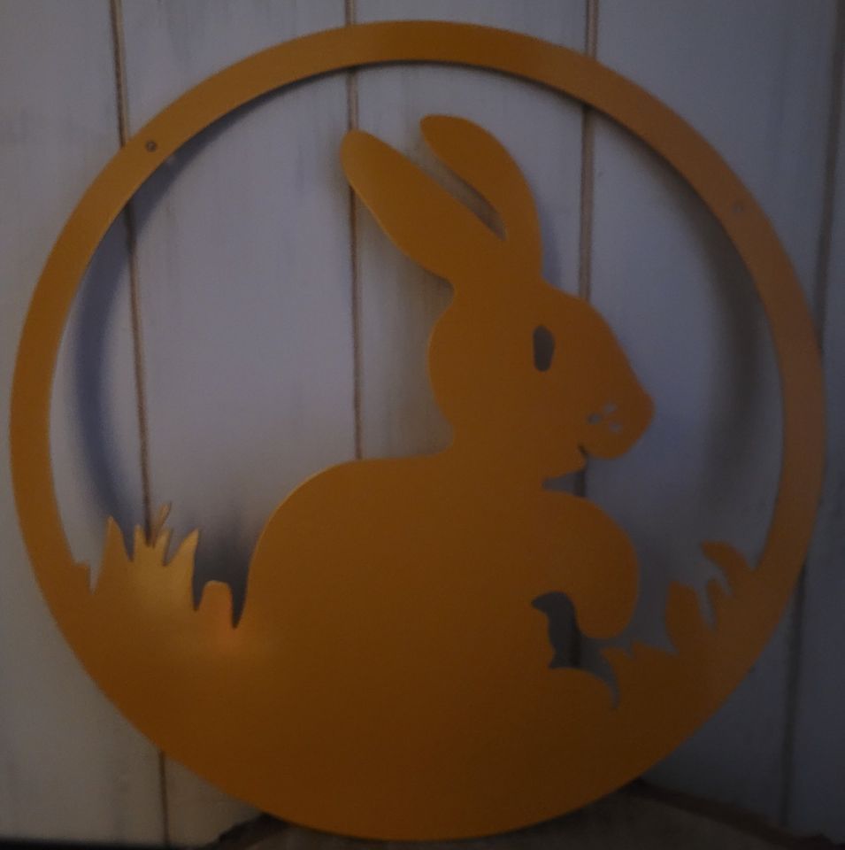 Hase Ostern Dekoration Metall Farbe Tier Frühling Kaninchen Ring in Eltmann