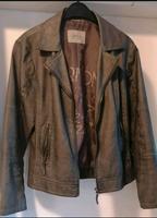 Lederjacke Cartoon Damenjacke Bikerjacke grau Taupe Gr 42 Hessen - Ranstadt Vorschau
