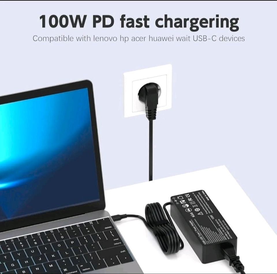 100W USB C Type C Notebook Netzteil Ladegerät für MacBook Lenovo in Hamburg