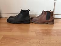 Sacha Leder Chelsea Boots Schwarz/ Braun 40 Hessen - Maintal Vorschau