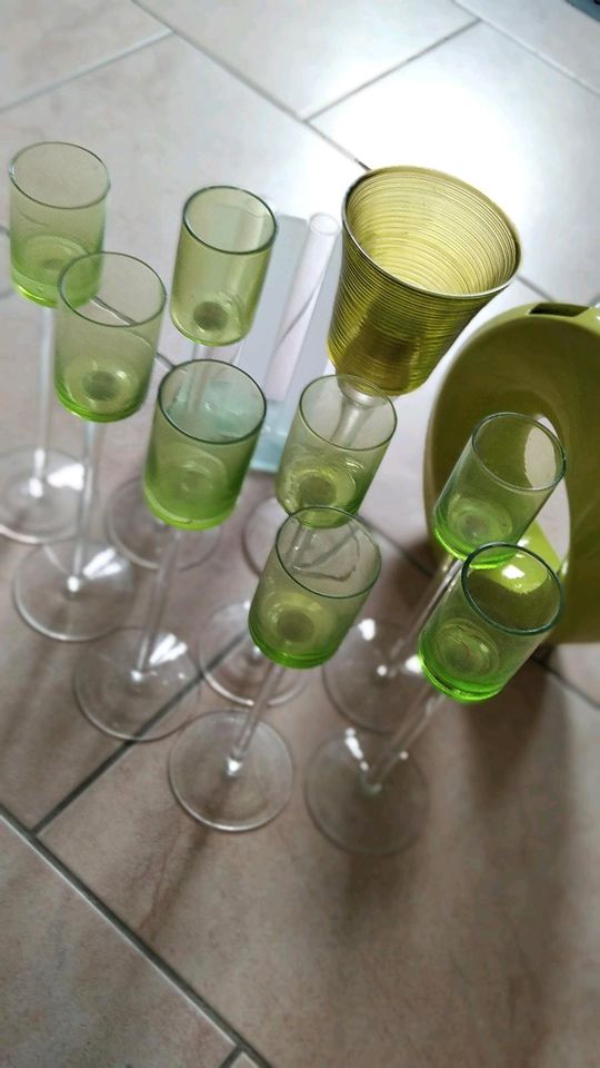 Deko Teelichthalter, Glas, grün in Mücke