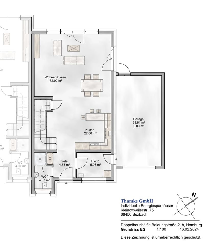 Neubau Doppelhaushälfte in ruhiger Lage in Homburg in Homburg