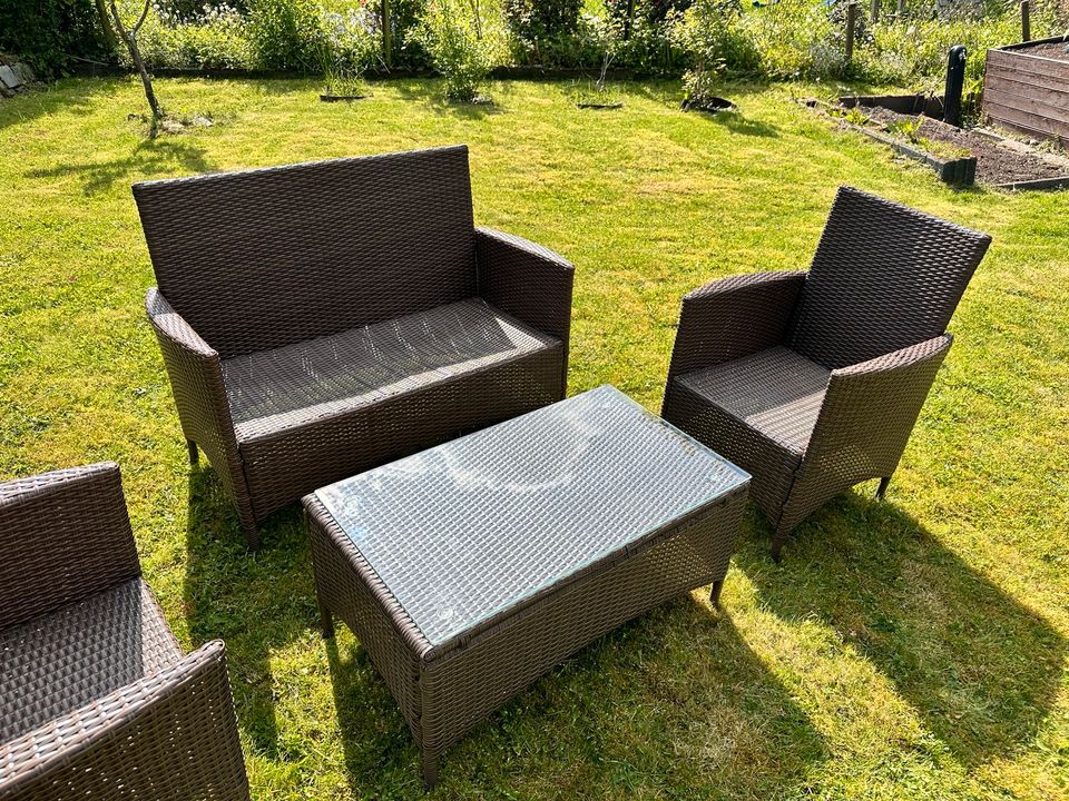 Rattan Lounge Garten Set Tisch Sessel Gartenmöbel in Wuppertal