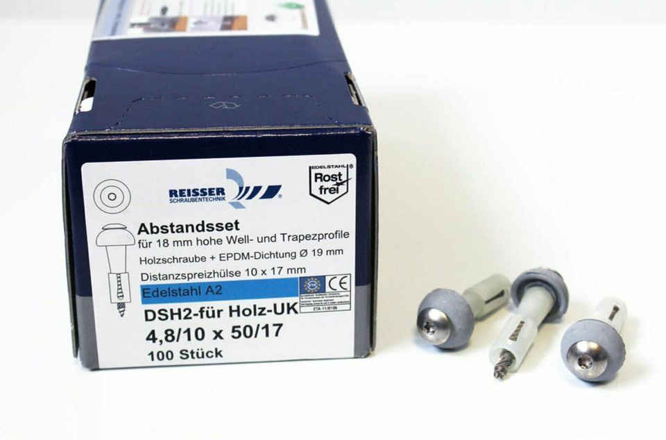 Reisser DSH-Set, 100 Edelstahlschrauben 18mm inkl. Stufenbohrer in Holdorf