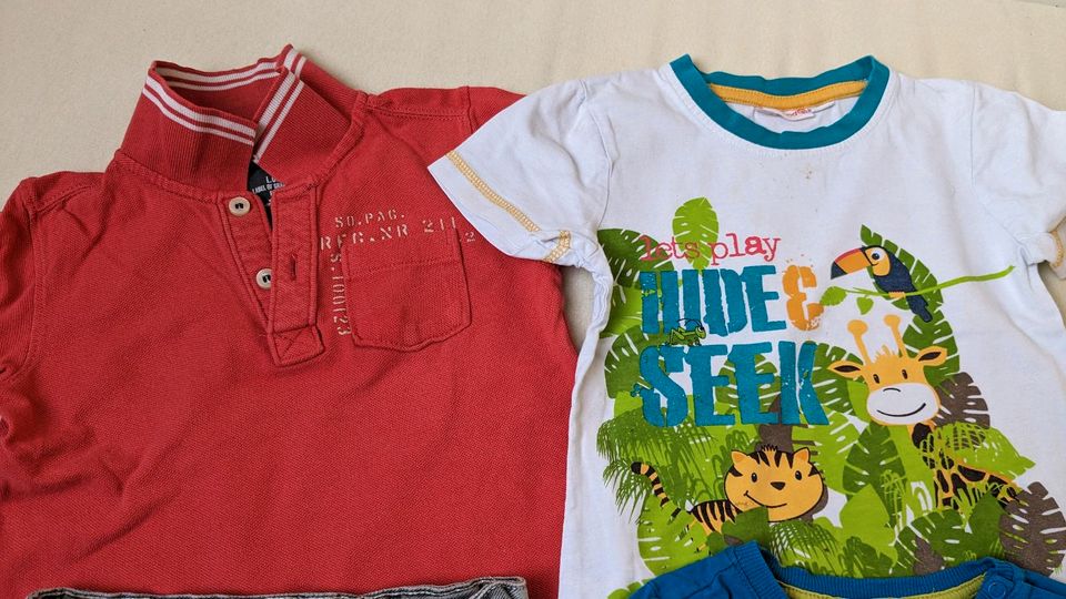 kleines Sommerpaket Gr. 92 * 1 kurze Jeans und 3 T-Shirts in Bünde