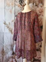 Tunika Kleid rot Blumen S Vero Moda transparent Sachsen - Olbernhau Vorschau