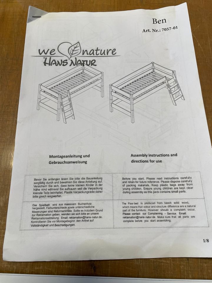 Tolles neuwertiges Hochbett Ben von Hans Natur in Waldböckelheim