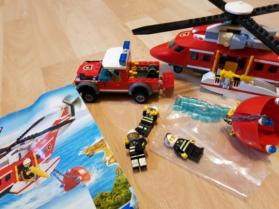 Lego City 7206 Feuerwehr Hubschrauber Auto in Mülheim (Ruhr)