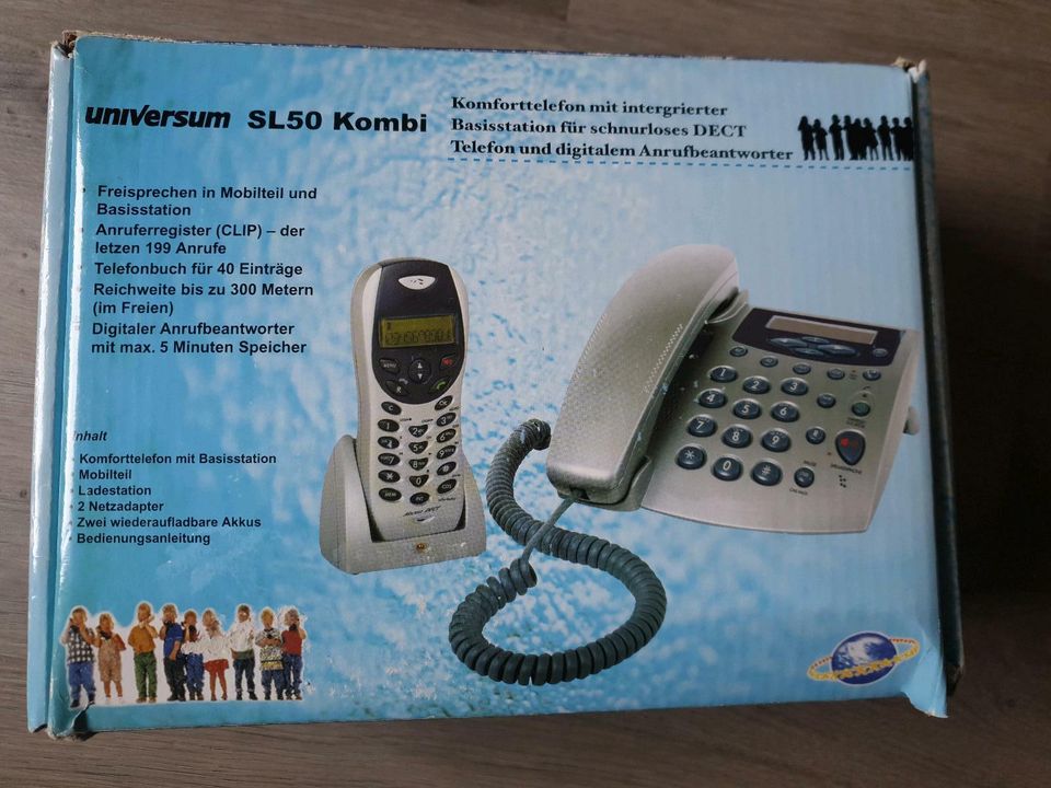 Telefon mit Anrufbeantworter und schnurlosen DECT Telefon in Hemmingen