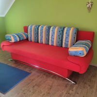 Schlafsofa, Couch mit Bettkasten, rot Bayern - Landshut Vorschau