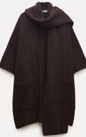 Strickjacke mit Schalkragen Zara in S Dunkelbraun Aachen - Eilendorf Vorschau