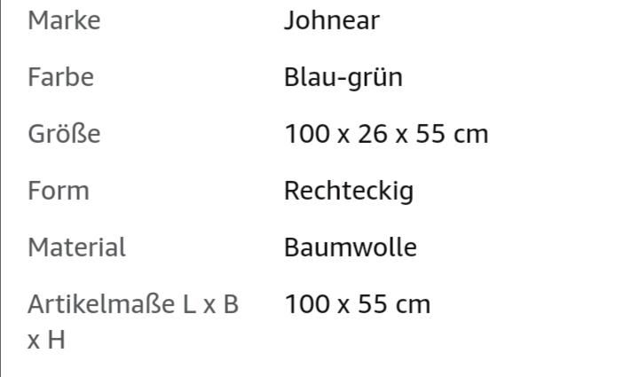 NEU ! Wunderschönes Samt Rücken/Lenden/Lese-Kissen etc. / petrol in Hammersbach