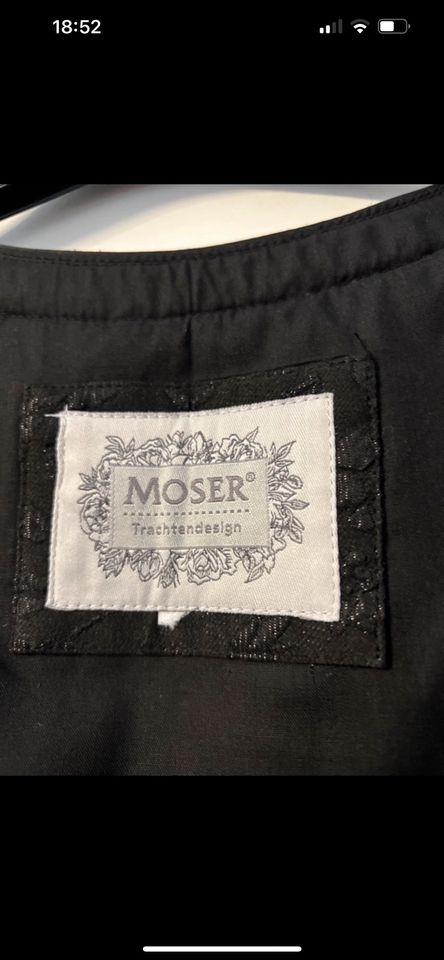 Moser Dirndl schwarz Glitzer 46 in Zwiesel