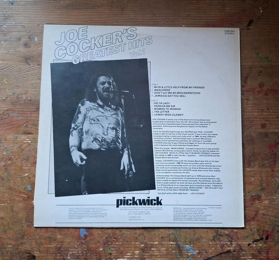 Vinyl LP: Joe Cocker: Greatest Hits Volume 1 in Biebergemünd