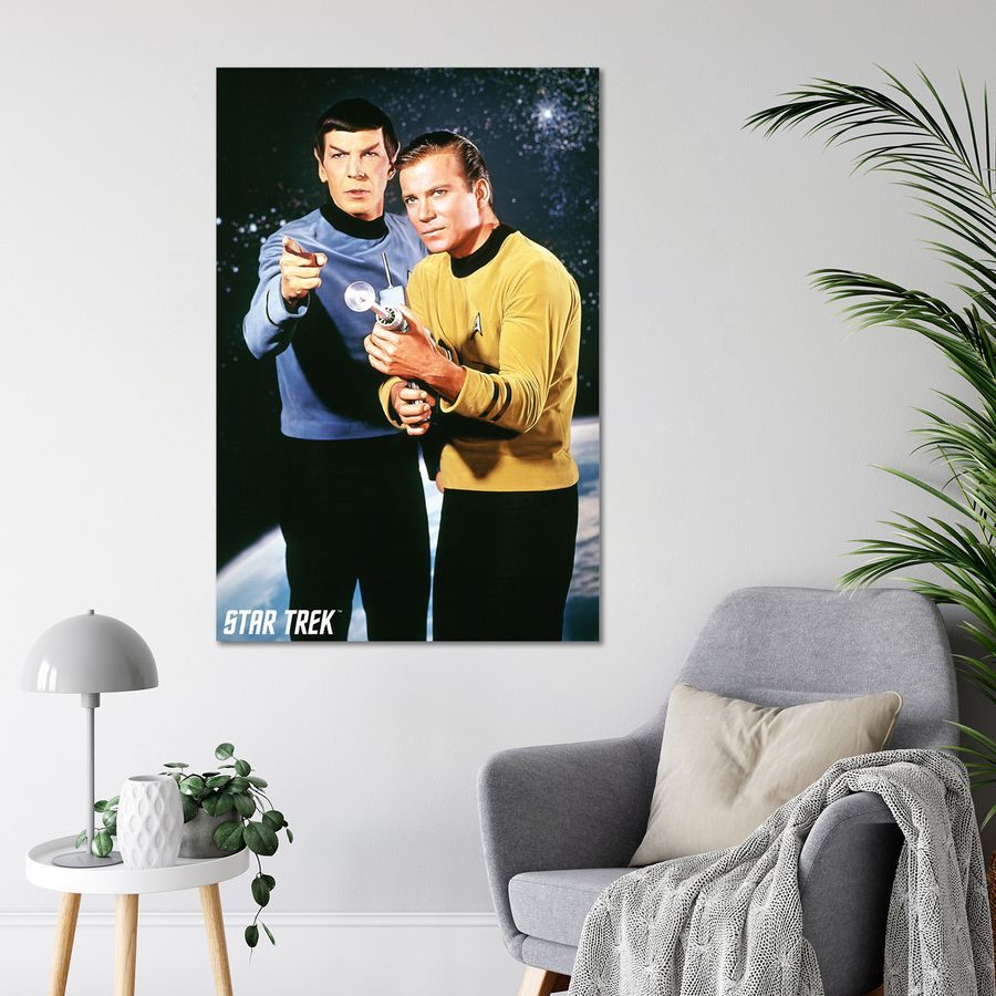 Star Trek TOS Poster Captain Kirk und Mr. Spock mit Phaser in Bönnigheim