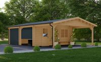 Holzgarage mit Carport, Doppellgarage, 9×6 m, BF 50m² Brandenburg - Fürstenwalde (Spree) Vorschau