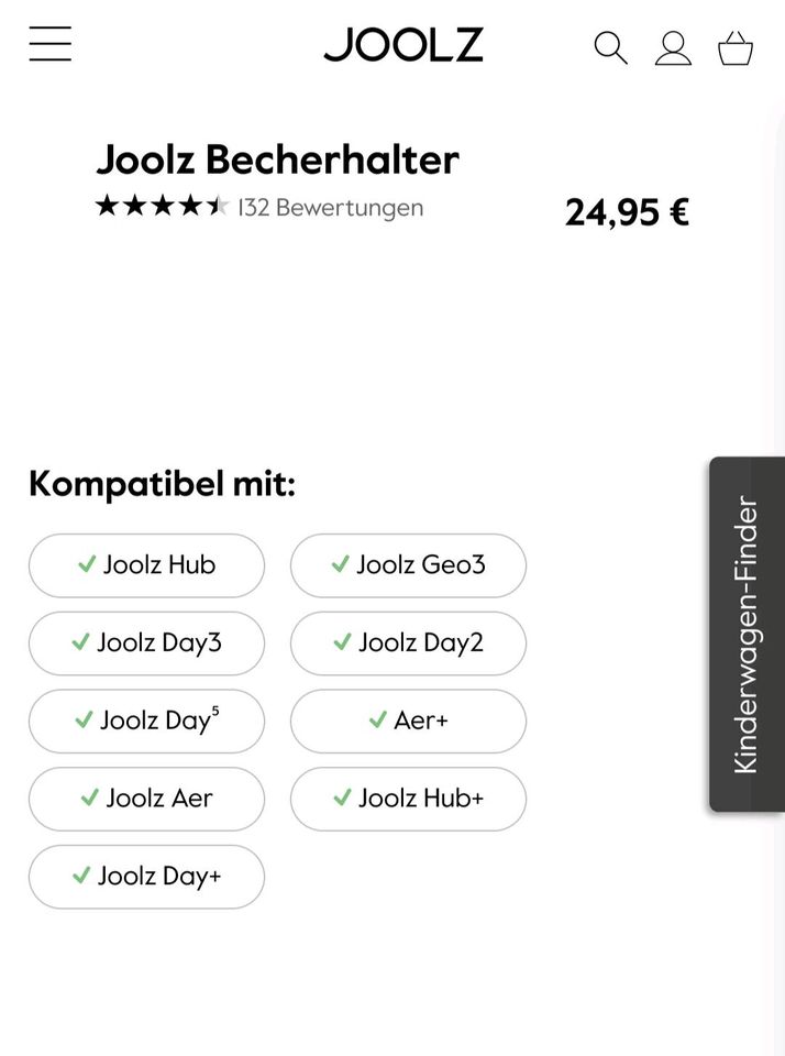 Joolz Becherhalter / Getränkehalter in Göttingen
