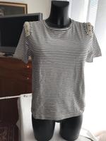 Zara Shirt Gestreift Baumwolle Geringelt Nieten Perlen M/L Hannover - Nord Vorschau