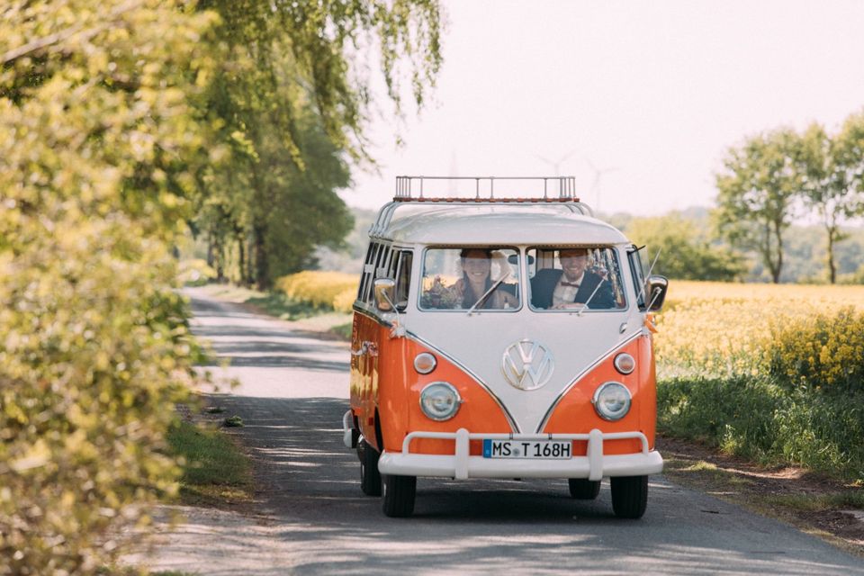 Wunderschöner VW T1 Bulli als Hochzeitsauto in Mauritz