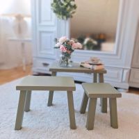 Tisch Set Beistelltisch Shabby Chic Oliv Holz 3er massiv Hessen - Fuldatal Vorschau