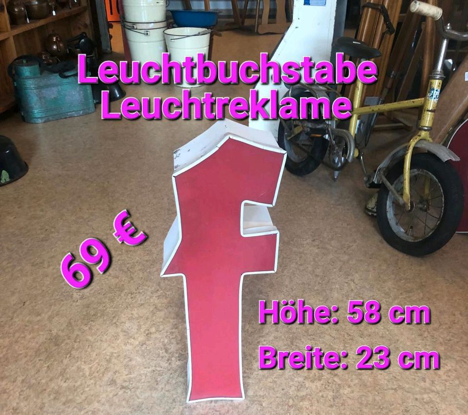 ❌️ Leuchtbuchstabe Reklame 69 € ❌️ in Rheinsberg