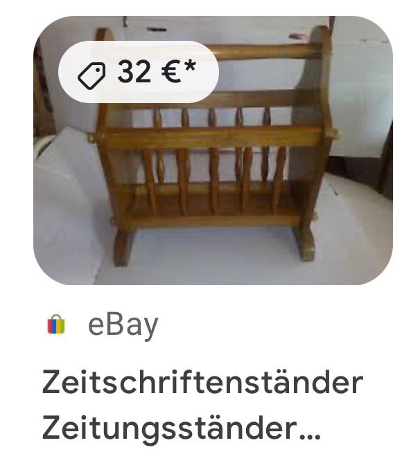 Zeitungsständer aus Eichenholz, echt Vintage in Neumünster