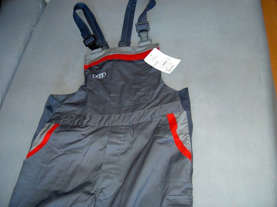 AUDI Arbeitshose Gr. 52 grau rot LATZHOSE neu m. Etikett in Heilbronn