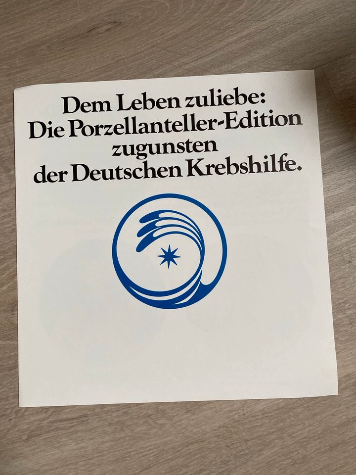 Wandteller Vier Jahreszeiten Heinrich Villeroy & Boch Krebshilfe in Mainz