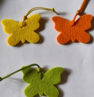 Deko Schmetterlinge Anhänger 4 Grüne 4 Orange 4 Gelbe Filz Niedersachsen - Zeven Vorschau