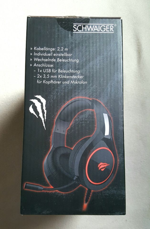 Neu Gaming Headset mit LED Beleuchtung Schwaiger GH50 in Oberhausen