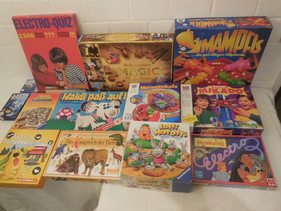 Brettspiele Sammlung Konvolut Puzzles Kinderspiele Erwachsen 90er in Walluf