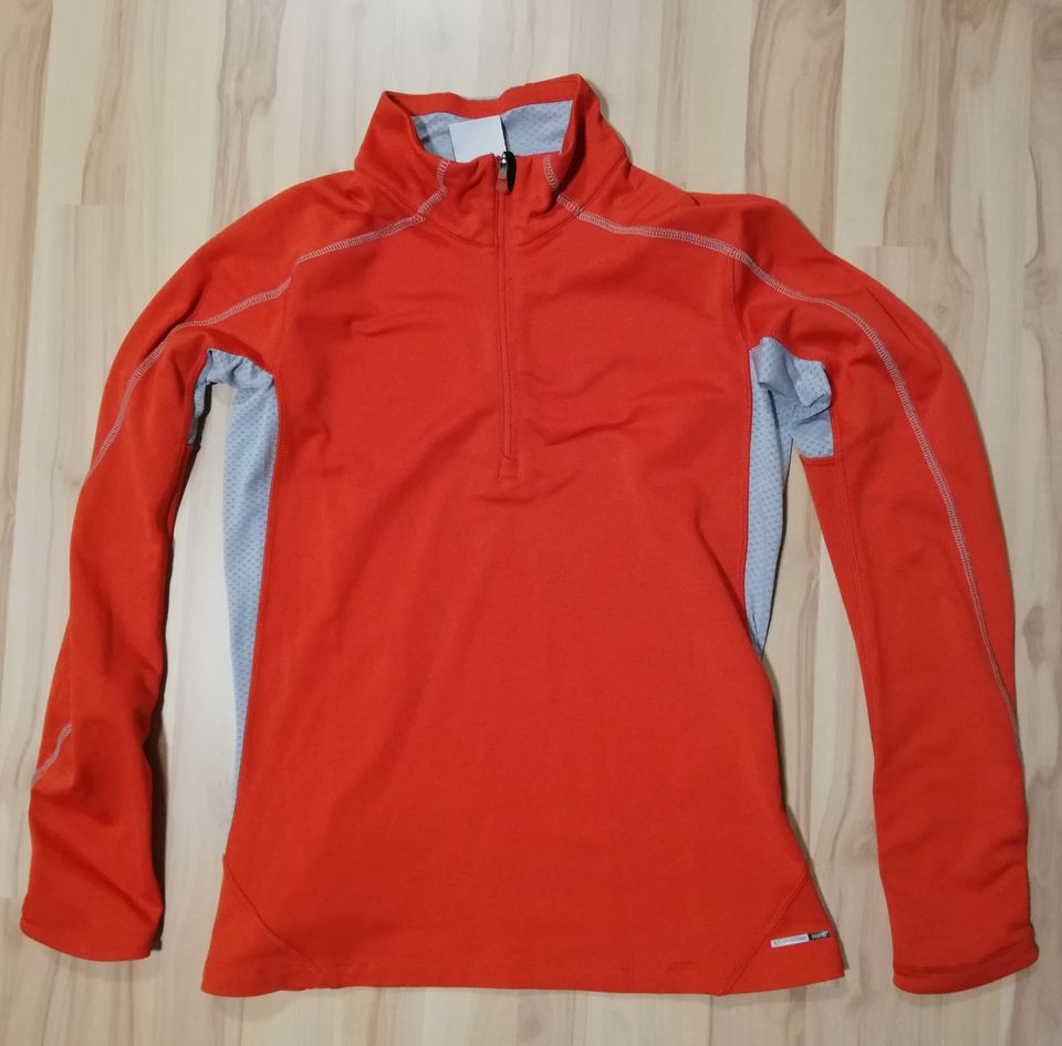 Salomon Langarmshirt Gr. XS 34 rot grau Funktionsshirt Sport in Irchenrieth