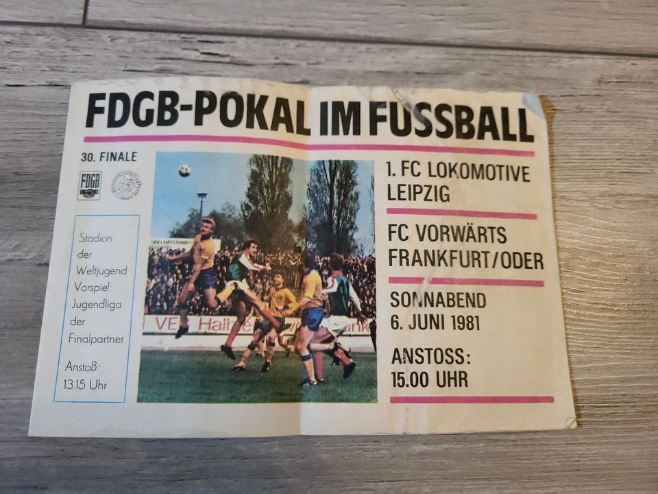 Fussball Spielheft FDGB Pokal in Riechheim