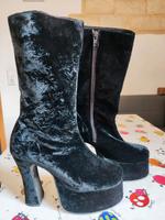 Samt Gothik Stiefel Damen Baden-Württemberg - Rot an der Rot Vorschau
