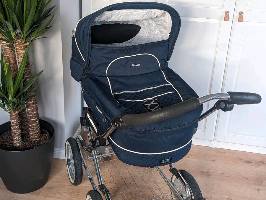 Emmaljunga Kinderwagen, Sportwagen, Buggy, geländegängig, marine in Zarrendorf