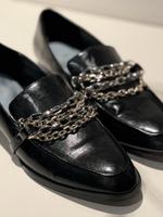 ZARA Loafer Halbschuhe schwarz Ketten Gr. 37 Nordrhein-Westfalen - Willich Vorschau