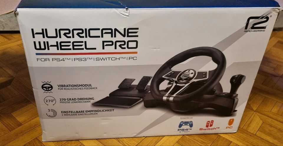 READY 2 GAMING HURRICANE WHEEL PRO für PC, PS3, PS4, Switch Lenkr in Landau in der Pfalz