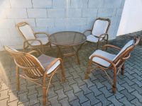 Balkon Garten Möbel Tisch mit 4 Stühle Rattan Baden-Württemberg - Friedrichshafen Vorschau